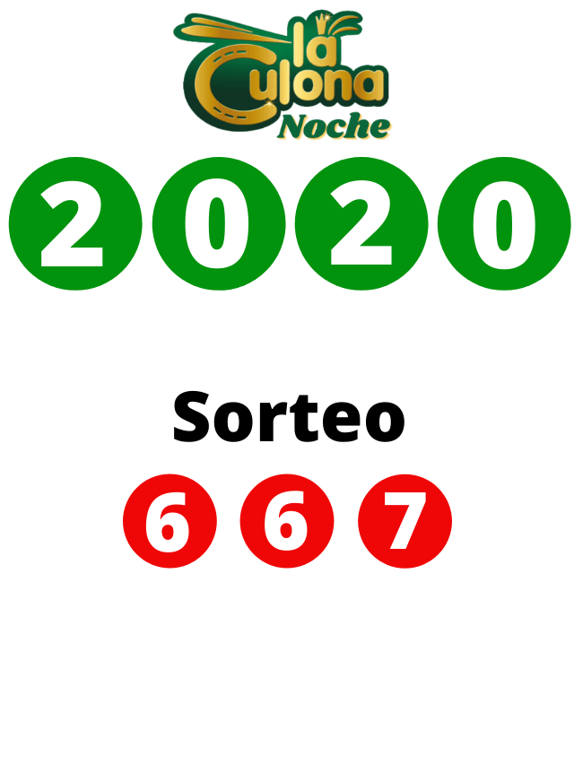 RESULTADO LA CULONA NOCHE DEL 04 DE SEPTIEMBRE DE 2021 SORTEO 667