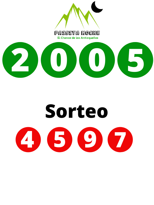 RESULTADO PAISITA NOCHE DEL 11 DE SEPTIEMBRE DE 2021 SORTEO 4597